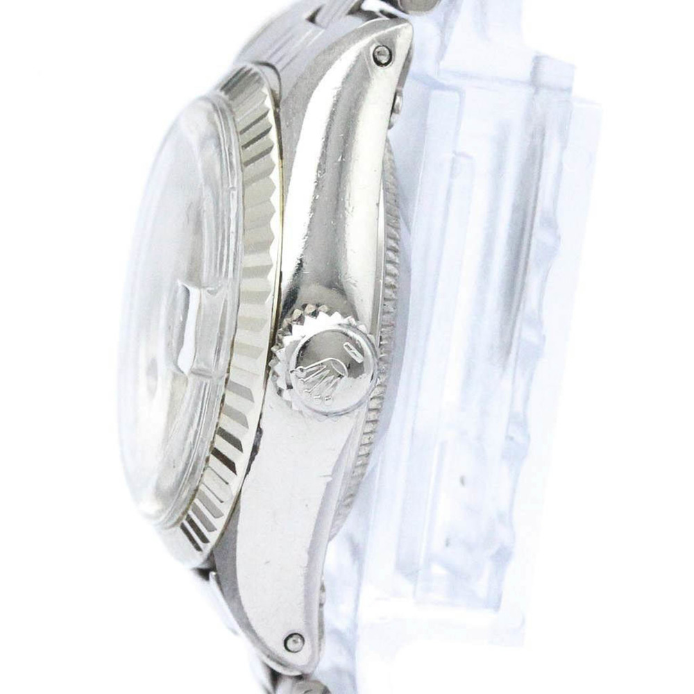 Vintage ROLEX Oyster Perpetual Date 6917 White Gold Steel Ladies Watch BF561695 - Picture 4 of 10